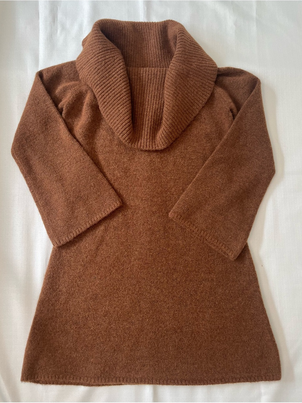 Cult Gaia Brown Sweater Dress Oversized Off the Shoulder Quiet Luxury Minimalist